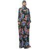 Nuevo estilo moda de moda best sellers mujeres tamaño más grande musulmán con capucha robe estampado flores grandes color sólido oriente medio europa y américa vestido largo con capucha Item Picture